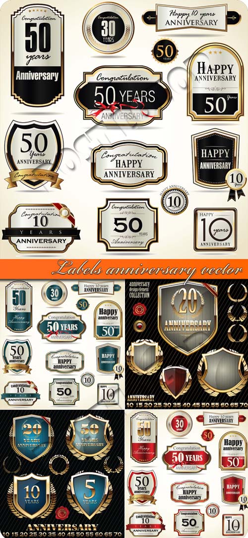 Labels anniversary vector F5dfc7f65b34e294228503f4adf6fcc5