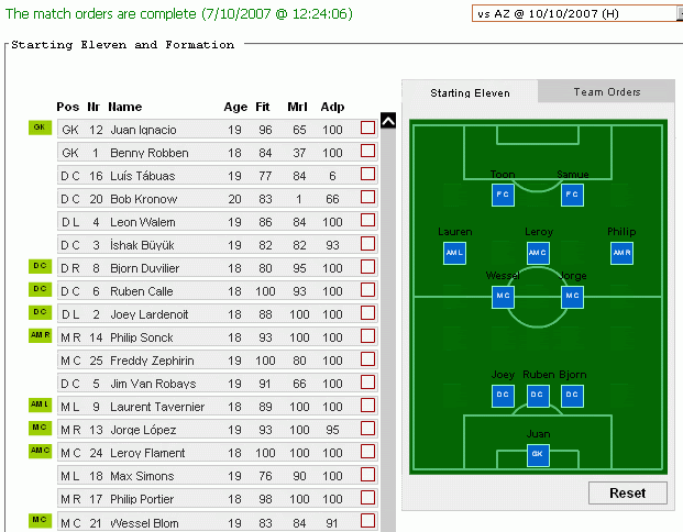 [friendly] 10/10 vs AZ Fs-1010a