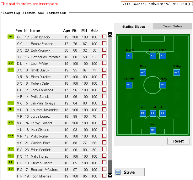 [friendly] 19/09 vs De Gouden Sloefkes Fs-1909