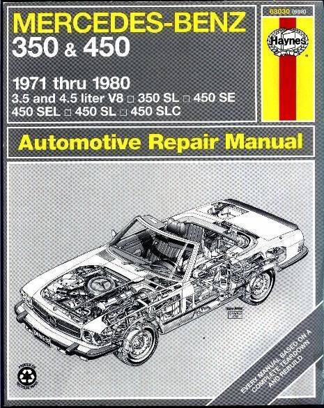 Manual Haynes Mercedes V8 de 1971 a 1980 HAYNESMERCEDES