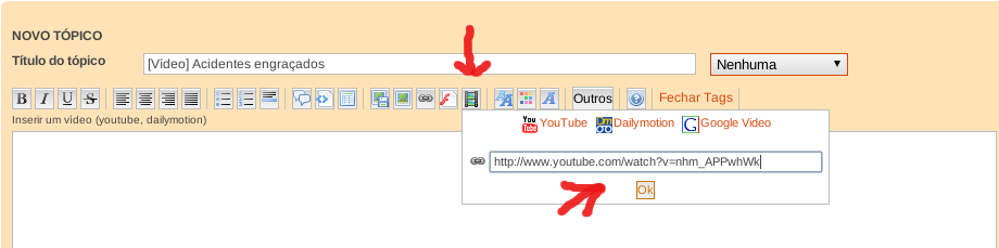 Como colocar vídeos do YT num tópico!! CapturaEcra-5