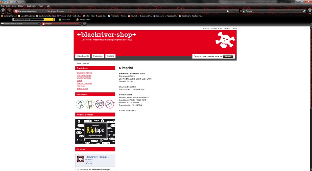 Blackriver U.S. Store! Imprint