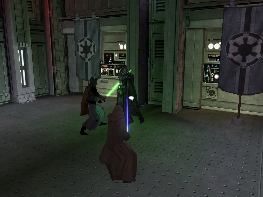 Jedi Master Kael Sune & Jedi Master Revan face Lord Vader ScreenShot0032