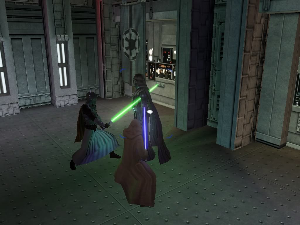 Jedi Master Kael Sune & Jedi Master Revan face Lord Vader ScreenShot0033