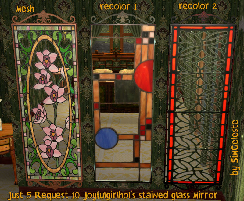 5 recolors - espelho em vitral/stained glass mirror SimCelesteRC_BPS_Just5Req10_StainedGlassMirror