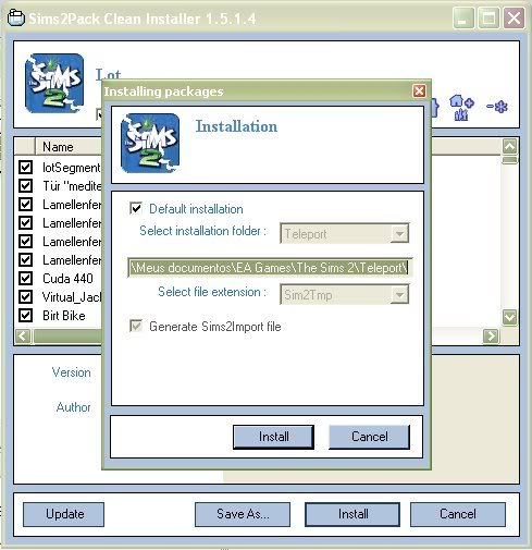 Tutoriais: Programa Sims2Pack Clean Installer TutCI4