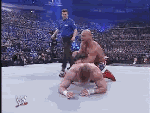 1er match Benoit vs Kurt Angle KurtAngle-AnkleLock2
