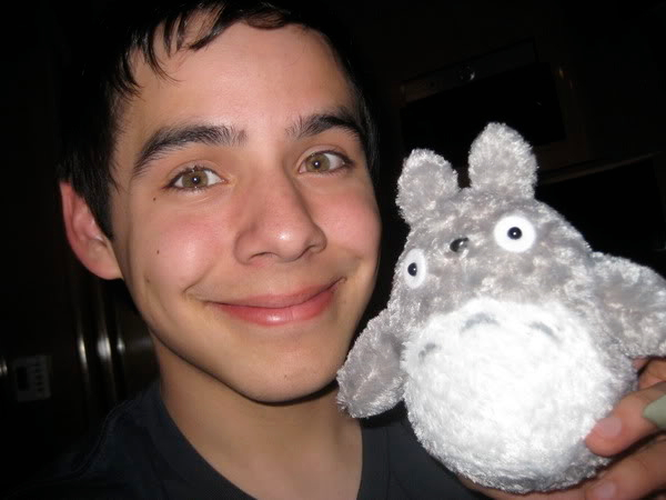 David and his totoro toy Zdavidandtotoro