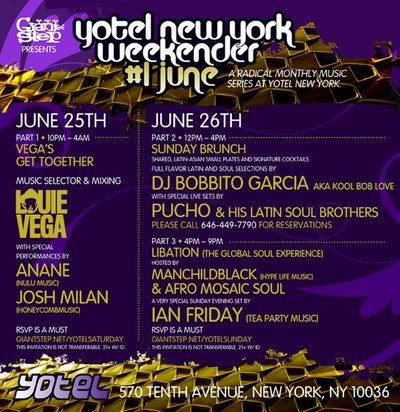 Giant Step's Yotel NY Weekender feat. LIBATION w/IAN FRIDAY - Sun. 6/26 - Free 400_YOTEL-New-York-Weekender-1