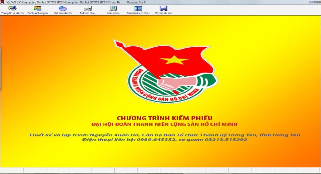 [Sản phẩm ]Chương trình kiểm phiếu Đại hội ĐOÀN TNCS HCM Ha-4