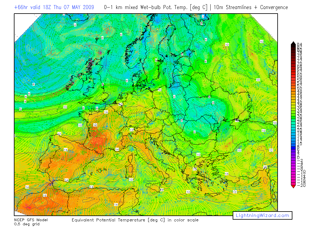 Première dégradation orageuse estivale? (08/05) - Page 3 Gfs_thetae_eur66