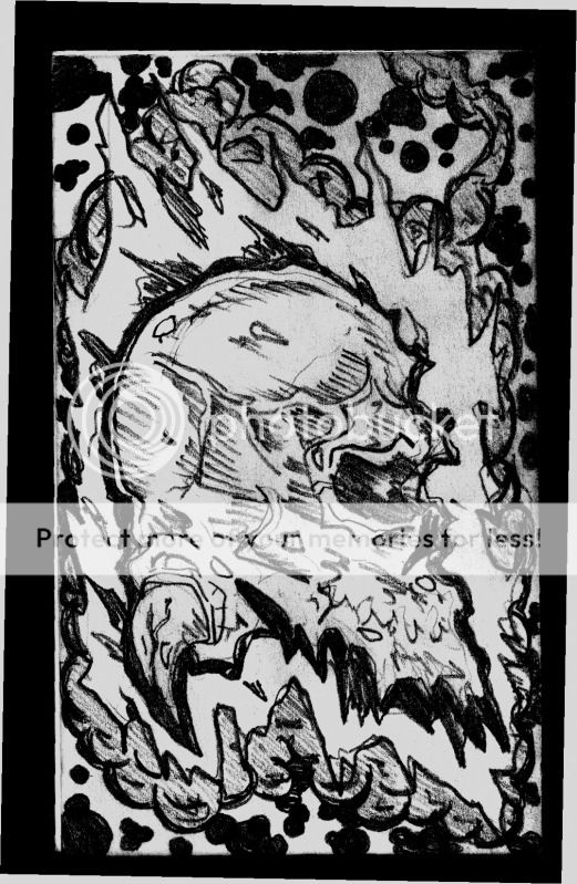 DAILY WARM-UP SKETCH 2013 - Page 4 Flamingskullkirbycrackle1