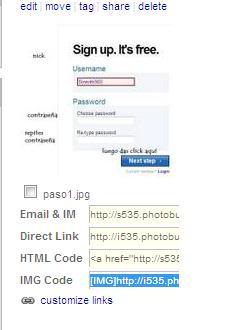 ¿Como crear cuenta en photobucket? Paso6