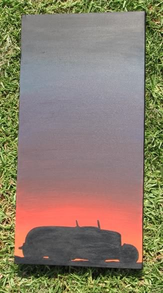 New painting - Deuce roadster at sunset Hotrod003