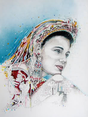 ابداع رسام - لباس المرأة الجزائرية- Exil_algerie