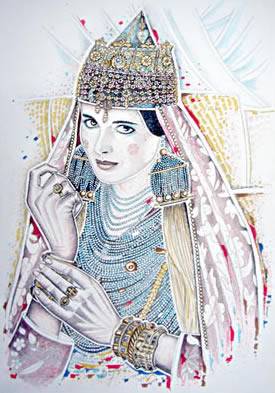 ابداع رسام - لباس المرأة الجزائرية- Mariee_tlemcen
