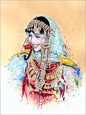 ابداع رسام - لباس المرأة الجزائرية- Rituel_mzab
