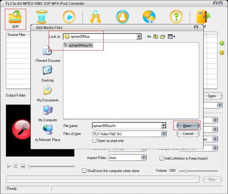   برنامج تحويل صيغ الفيديو اليوتيوب من flv إلى اي صيغة Flv_converter001