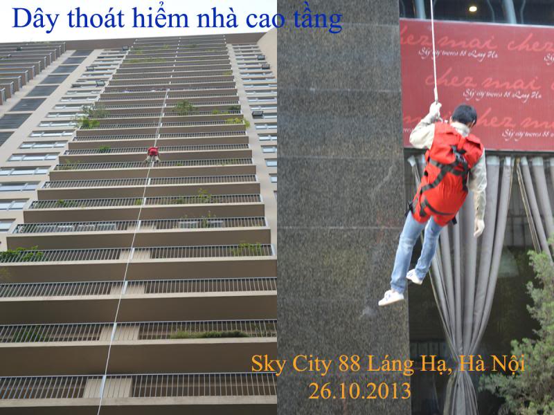 Dây thoát hiểm cho chung cư cao tầng, tòa nhà văn phòng Skycity2