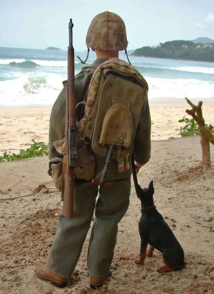 USMC  K9 "Mike and Dina" pacific war 051-5