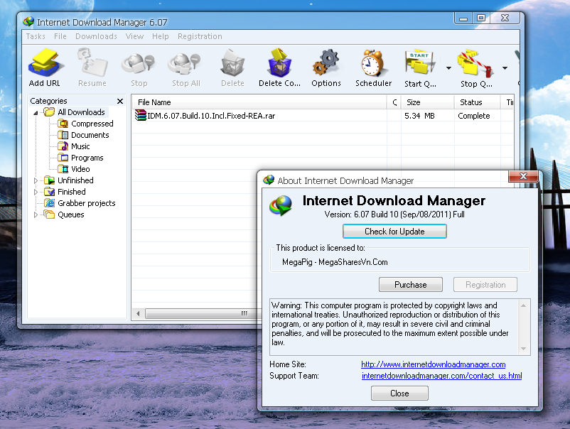 Internet Download Manager 6.07 Build 10 SILENT INSTALL - Phiên bản IDM không cần phải cr@ck  Idm60710