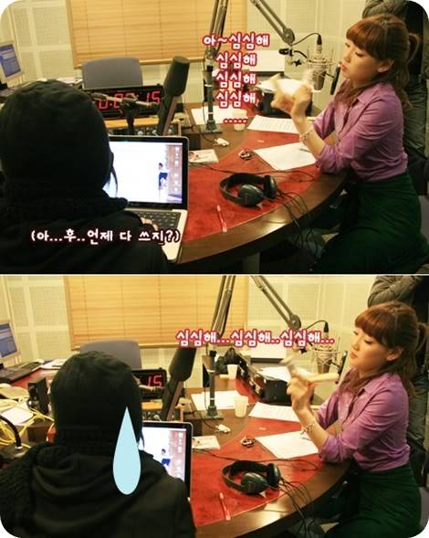 [PICS] Tổng hợp hình ảnh cute nhất của taeyeon khi còn ở radio Chin Chin 090425-2