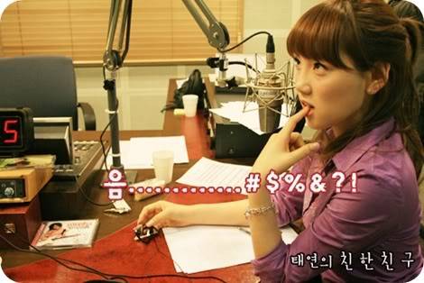 [PICS] Tổng hợp hình ảnh cute nhất của taeyeon khi còn ở radio Chin Chin 090425-4