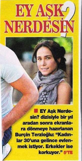 "Ey Aşk Nerdesin" Gazete-Dergi Haberleri Image-02