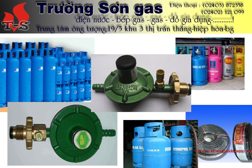 Cửa hàng TRƯỜNG SƠN GAS thông báo: Gasbinhga