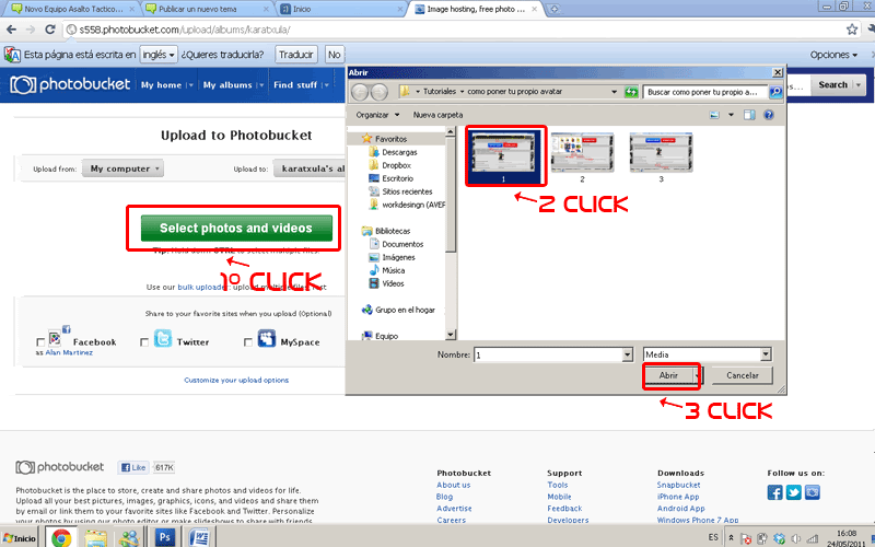 Como subir una foto al foro? 2-2