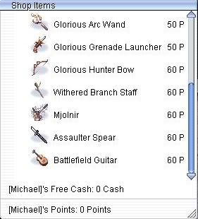 Donation Item List Weapon2