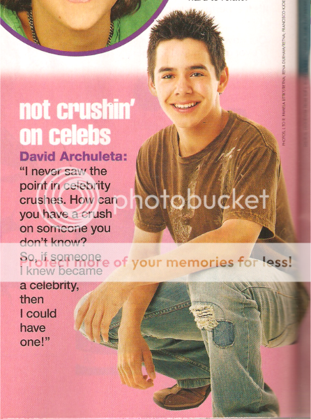 David In August Issue Of J-14 J1403