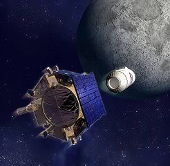 NASA moon bombing violates space law NASA-_BOMBING_LCROSS_Centaur_Sep_sm