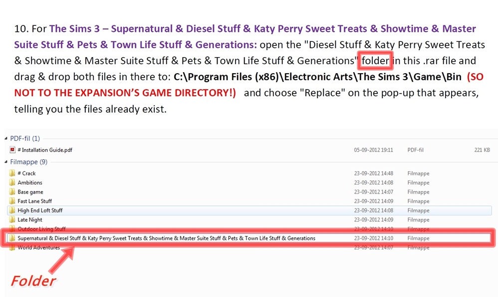 I did an overhaul to the instruction and installation of the Sims 3. [CLOSED] Baka