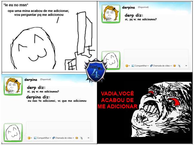 [Tirinha]Sempre acontece no msn.. Tirinhaproforum