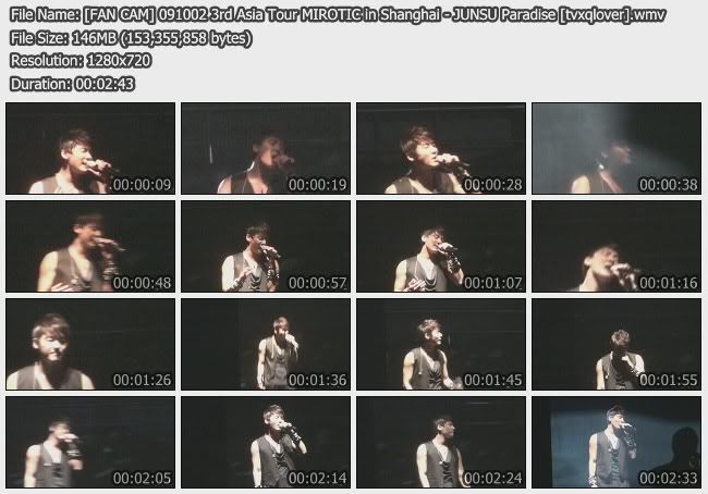 [FAN CAM+DL] 091002 3rd Asia Tour MIROTIC in Shanghai - JUNSU Paradise E06fd70f22a14bbca3c10a84bbf7c4a5