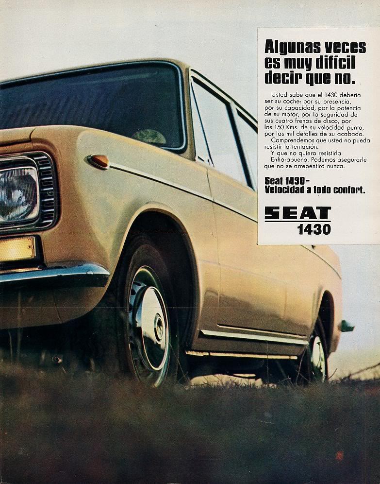 Publicidad de la epoca Seat 124 y Seat 1430 14302