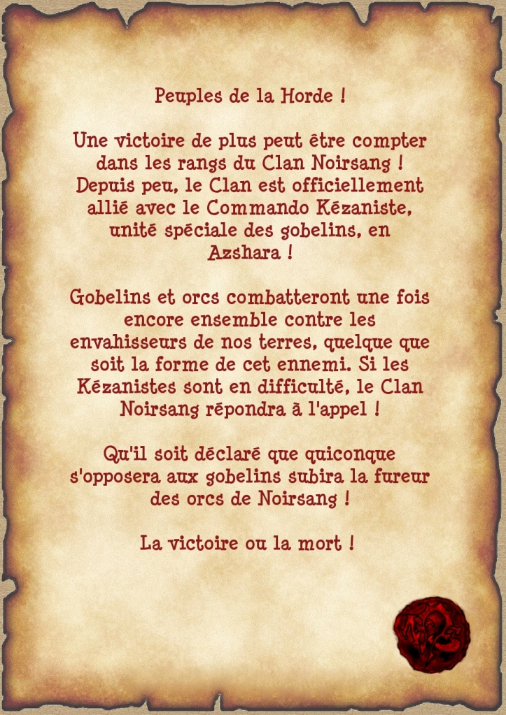 [Refonte][Horde] Le Clan Noirsang Gobelinaffiche