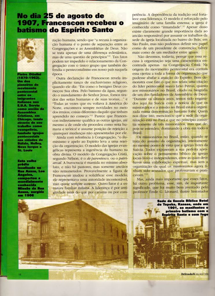 Histórico da Congregação visto com os olhos dos outros Defesadaf4