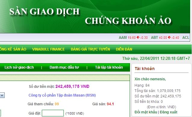 Chứng khoán nào.. 123