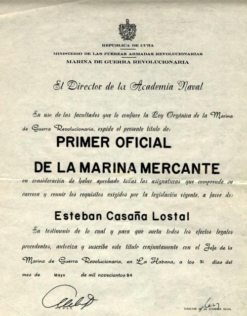 MI BARCO (XIX) Motonave "Moncada" Diploma1