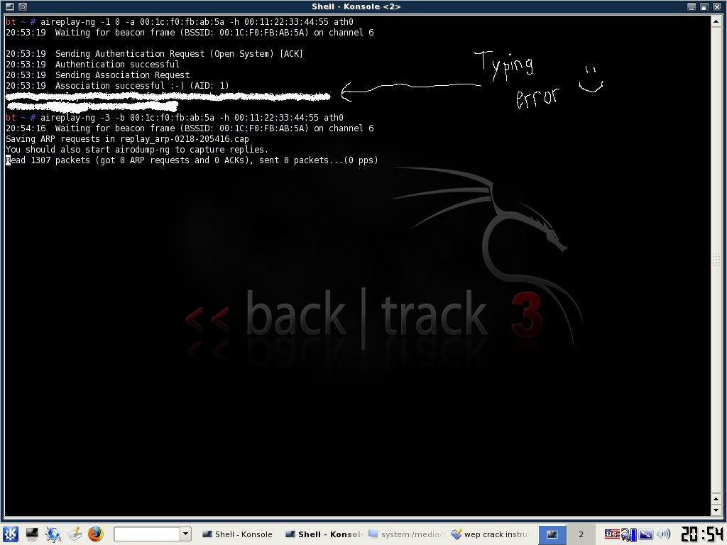 Wireless network cracking Aireplay2