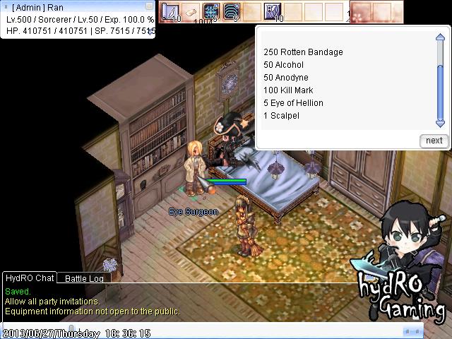 Hybrid Ragnarok Online - Hidden Custom Items ScreenHydro-Asgard071