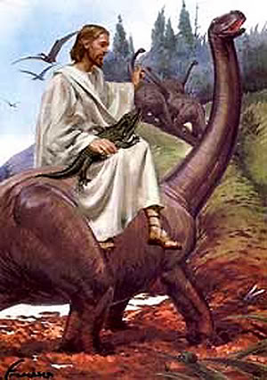 CAUSE AN UPROAR! Jesus-riding-dinosaur