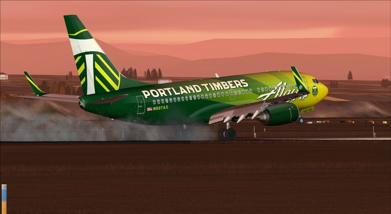 Seattle (KSEA) - Portland (KPDX): Boeing 737-700 NG Alaska Portland Timbers Avs_1186_zpszgmb9ntm