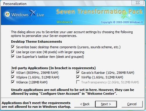 Transform Pack Win xp sang Win 7. Cực đẹp, cực nhẹ, dễ cài đặt, 100% không lỗi. Untitled8