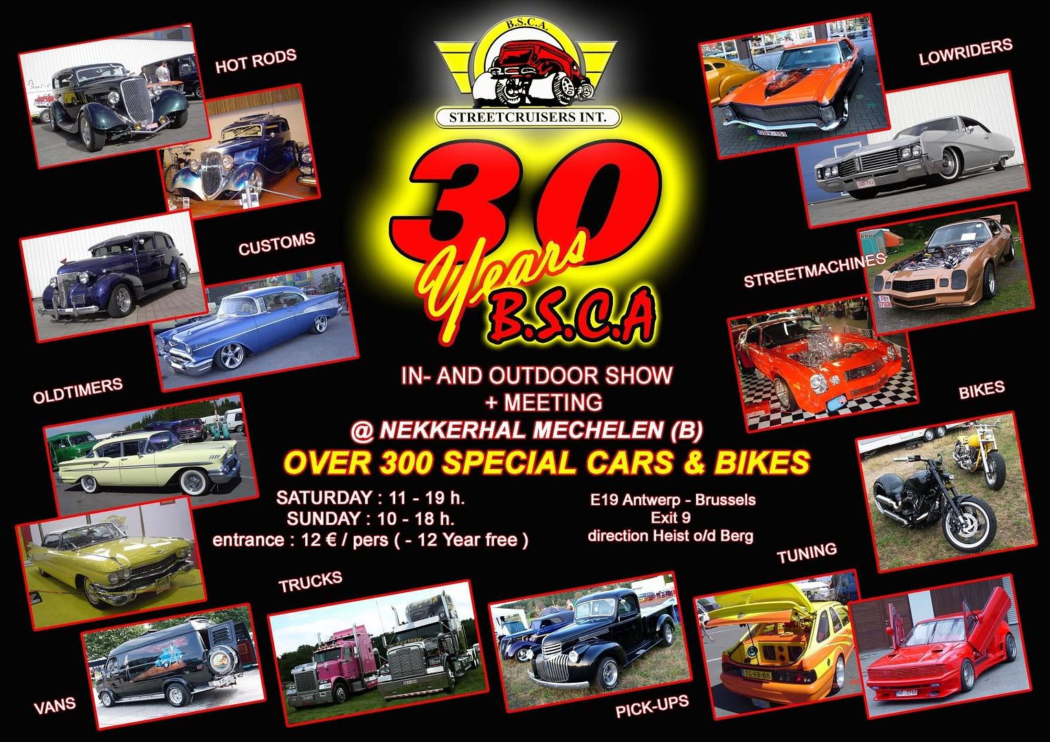 Ultimate custom car show - Mechelen (B)- 11 & 12 april FLYERBSCAACHTERdef