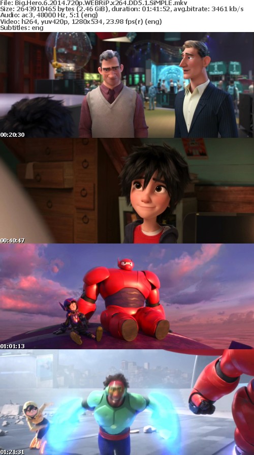 Big Hero 6 2014 720p WEBRiP x264 DD5 1 SiMPLE 6a50daf0dcf7a612d820b841412e45c2