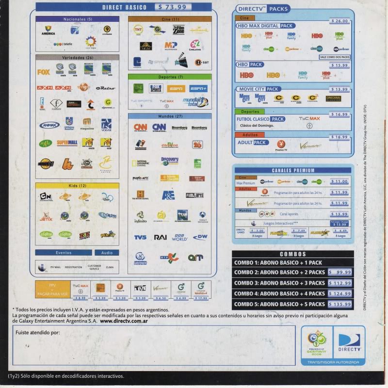 Folleto de DirecTV - Diciembre 2005 Dtv05124