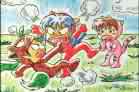 Eternos rivales Inuyasha y Kouga HeheheheKogaandInu